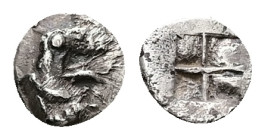 Ionia, Teos. AR Tetartemorion, 0.23 g 6.55 mm. Circa 500-475 BC.