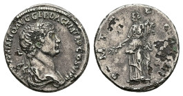 Trajan, AD 98-117. AR, Denarius. 2.72 g. 18.86 mm. Rome.