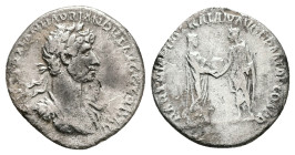 Hadrian, AD 117-138. AR, Denarius. 2.33 g. 18.73 mm. Rome.