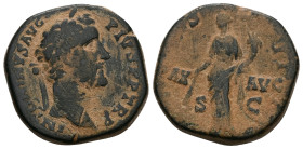 Antoninus Pius, AD 138-161. AE, Sestertius. 25.00 g. 30.12 mm. Rome.