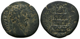 Divus Marcus Aurelius, after AD 180. AE, Sestertius. 17.43 g. 30.64 mm. Rome.