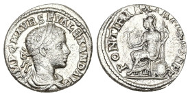 Severus Alexander, AD 222-235. AR, Denarius. 3.30 g. 18.33 mm. Antioch.
