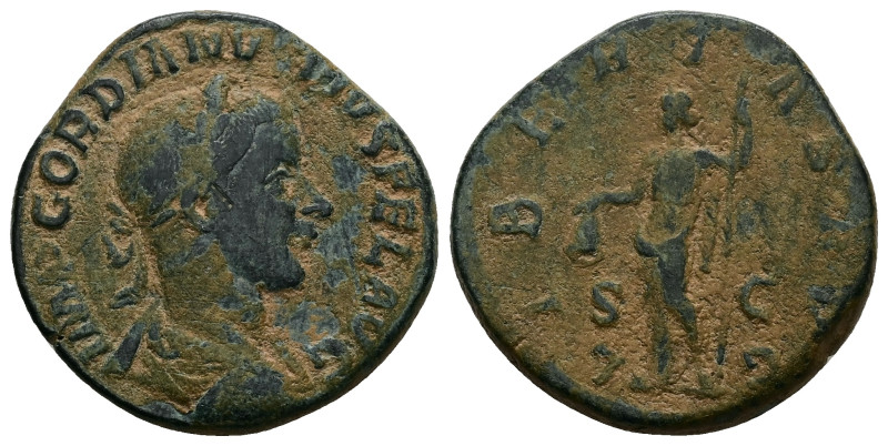 Gordian III, AD 238-244. AE, Sestertius. 20.10 g. 29.69 mm. Rome.