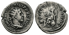 Philip I, AD 244-249. AR, Antoninianus. 3.29 g. 23.15 mm. Rome.