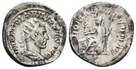 Philip I, AD 244-249. AR, Antoninianus. 4.56 g. 23.69 mm. Rome.