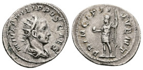 Philip II as Caesar, AD 244-247. Antoninianus. 4.03 g. 24.31 mm. Rome.