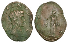 Gallienus, 253-268 AD. Sivered Bronze, Antoninianus. 2.40 g. 21.86 mm. Siscia.
