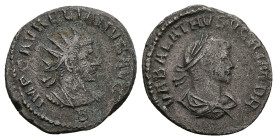 Aurelian with Vabalathus, AD 270-275. Antoninianus. 4.49 g. 21.36 mm. Antioch.