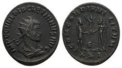 Diocletian, 284-305. AE, Antoninianus. 3.63 g. 21.21 mm. Kyzikos.