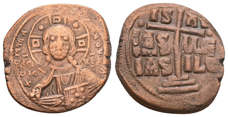 Anonymous Follis, Class B. Romanus III, AD 1028-1034. AE, Follis. 9.55 g. 29.17 ...