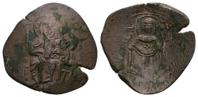 Latin Rulers of Constantinople, AD 1204-1261. AE, Trachy. 3.31 g. 27.04 mm. Constantinople.