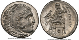 MACEDONIAN KINGDOM. Philip III Arrhidaeus (323-317 BC). AR drachm (18mm, 4.29 gm, 4h). NGC MS 5/5 - 5.5, Lampsacus. Head of Heracles right, wearing li...