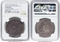 Spanish Colony. Ferdinand VII Counterstamped 8 Reales ND (1832-1834) VF Details (Reverse Scratched) NGC, KM74. Host: Mexico Republic 8 Reales 1830 Ga-...