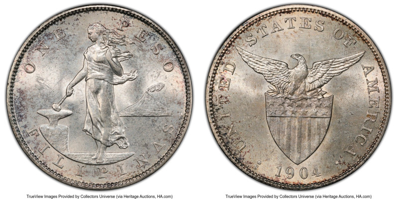 USA Administration Peso 1904-S MS63 PCGS, San Francisco mint, KM168. Starting to...