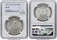 USA Administration Peso 1907-S AU55 NGC, San Francisco mint, KM172. HID09801242017 © 2023 Heritage Auctions | All Rights Reserved