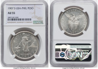 USA Administration Peso 1907-S AU55 NGC, San Francisco mint, KM172. HID09801242017 © 2023 Heritage Auctions | All Rights Reserved