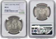 USA Administration Peso 1909-S MS61 NGC, San Francisco mint, KM172. HID09801242017 © 2023 Heritage Auctions | All Rights Reserved