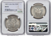 USA Administration Peso 1909-S AU55 NGC, San Francisco mint, KM172. HID09801242017 © 2023 Heritage Auctions | All Rights Reserved