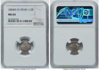 Charles IV 1/2 Real 1804 M-FA MS64 NGC, Madrid mint, KM438.1. HID09801242017 © 2023 Heritage Auctions | All Rights Reserved