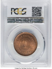 British Colony. Edward VII Cent 1908 MS64 Red PCGS, London mint, KM19, Prid-191. A scarce treat when found in Mint State with full Red mint luster. On...