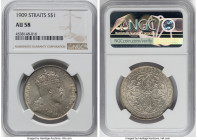 British Colony. Edward VII Dollar 1909 AU58 NGC, KM26, Prid-8. HID09801242017 © 2023 Heritage Auctions | All Rights Reserved