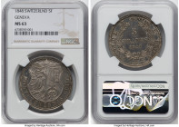 Geneva. Canton 5 Francs 1848 MS63 NGC, KM137, Dav-375. HID09801242017 © 2023 Heritage Auctions | All Rights Reserved
