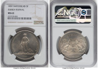 Confederation "Zurich Shooting Festival" 5 Francs 1859 MS63 NGC, Bern mint, KM-XS5, Häb-7. HID09801242017 © 2023 Heritage Auctions | All Rights Reserv...