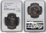 Confederation "Basel Shooting Festival" 5 Francs 1879 MS62 NGC, Bern mint, KM-XS14, Richter-92. HID09801242017 © 2023 Heritage Auctions | All Rights R...