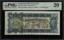AUSTRALIA. Commonwealth of Australia. 5 Pounds, ND (1928). P-17b. R42. PMG Very Fine 20.
Decent color remains on this pleasing higher denomination ex...