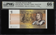 AUSTRALIA. Lot of (7). Reserve Bank of Australia. 1, 2, 5, 10, 20, 50 & 100 Dollars, ND (1983-94). P-42d, 43e, 44e, 45e, 46e, 47i & 48d. PMG Gem Uncir...