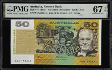 AUSTRALIA. Lot of (10). Reserve Bank of Australia. 50 Dollars, ND (1994). P-47i. R515. PMG Superb Gem Uncirculated 67 EPQ.
A wonderful grouping of te...