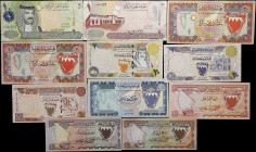 BAHRAIN. Lot of (11). Mixed Banks. Mixed Denomination, L. 1964-2006. P-Various. Very Fine to Uncirculated.
A group of 11 notes from Bahrain. Included...