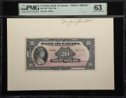 CANADA. Lot of (2). Bank of Canada. 20 Dollars, 1935. BC-9FP & BC-9BP. Front & Back Proofs. PMG Choice Uncirculated 63 & Gem Uncirculated 66 EPQ.
2 p...