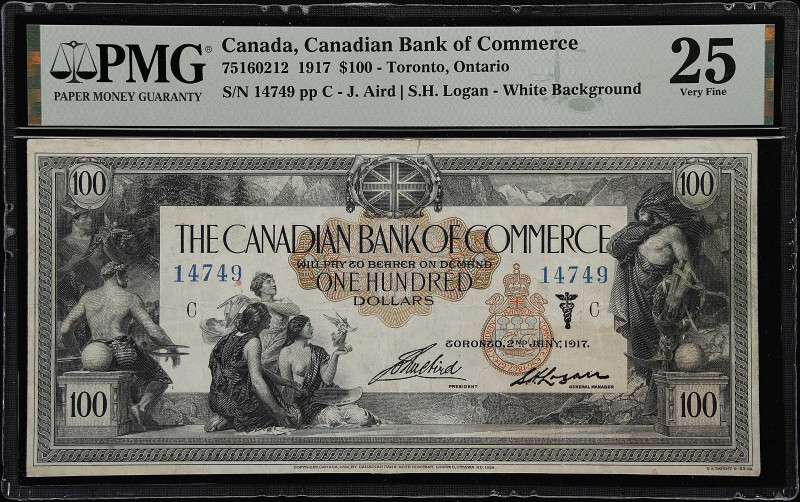 CANADA. Canadian Bank of Commerce. 100 Dollars, 1917. CH# 75-16-02-12. PMG Very ...