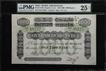 Stunning Calcutta 1900 1000 Rupees
INDIA. Government of India. 1000 Rupees, 1900. P-A19b. PMG Very Fine 25 Net. Restoration, Ink Stamp, Minor Rust.
...