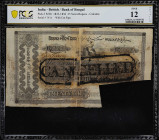 INDIA. Bank of Bengal. 25 Sicca Rupees, 1833-36. P-S53b. PCGS Banknote Fine 12 Details. Repaired, Foreign Paper, Severed.
Calcutta. A very special Ba...