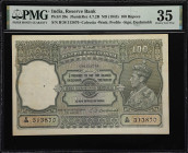 INDIA. Reserve Bank of India. 100 Rupees, ND (1943). P-20e. PMG Choice Very Fine 35.
A lovely example with the B/38 prefix bearing the Deshmukh signa...