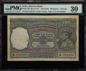INDIA. Reserve Bank of India. 100 Rupees, ND (1943). P-20f. PMG Very Fine 30.
Jhun 4.7.3C. Calcutta. A stunning 100 Rupees from the Reserve Bank of I...