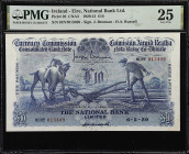 IRELAND. Eire, National Bank Ltd. 10 Pounds, 1929. P-28. CNA3. PMG Very Fine 25.
CNA3. A truly stunning ploughman from the Erie National Bank Ltd. De...