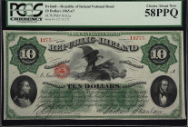 IRELAND, REPUBLIC. Republic of Ireland. 10 Dollars, 1865-67. P-S102a. PCGS Currency Choice About New 58 PPQ.
An interesting piece of fiscal history w...