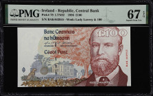 IRELAND, REPUBLIC. Central Bank of Ireland. 100 Pounds, 1996. P-79. LTN92. PMG Superb Gem Uncirculated 67 EPQ.
LTN92. Charles Stewart Parnell picture...
