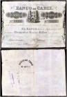 1859. Banco de Cádiz. 500 reales de vellón. (Ed. A68) (Ed. 72) (Filabo 3CA) (Ruiz y Alentorn 522) (Pick. S273, error foto). 1 de junio. I emisión. Fec...
