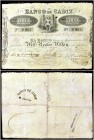 1847. Banco de Cádiz. 1000 reales de vellón. (Ed. A69) (Ed. 73) (Filabo 4CA) (Ruiz y Alentorn 523) (Pick S274). 1 de diciembre. I emisión. Fechado a m...
