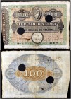 (1856). Banco de Málaga. 100 reales. (Ed. A104) (Ed. 108) (Filabo 7MA) (Ruiz y Alentorn 538) (Pick S331). (24 de septiembre). II emisión. Tres firmas ...