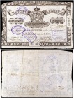 1857. Banco de Valladolid. 500 reales de vellón. (Ed. A124) (Ed. 133) (Filabo 3VA) (Ruiz y Alentorn 552) (Pick S433b). 1 de agosto. Serie C. Cuatro fi...