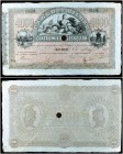 1873. Banco de Bilbao. 4000 reales de vellón. (Ed. A135 var) (Ed. 148) (Filabo 6BI) (Ruiz y Alentorn 573) (Pick S256). 8 de mayo. Serie A. Con firmas ...