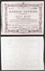 1870. La Tour de Peilz. 200 reales de vellón. (Ed. A206) (Ed. 197) (Filabo 11CR) (Ruiz y Alentorn 955). 30 de mayo. Serie B. I emisión. Sello en seco....
