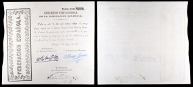 1873. Junta Revolucionaria de Cartagena. Gobierno Provisional de la Federación Española. 2000 reales de vellón. (Ed. A223, mismo ejemplar) (Ed. 214, m...