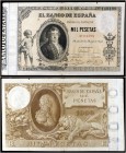 1895. 1000 pesetas. (Ed. 3ª edición B87, mismo ejemplar) (Ed. 303) (Filabo 87) (Ruiz y Alentorn 139) (BBE. 200-201) (Pick 45). 1 de mayo, Conde de Cab...