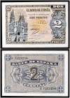 1937. Burgos. 2 pesetas. (Ed. D27) (Ed. 426) (Filabo 228) (Pick 105a). 12 de octubre. Serie A. Raro. S/C-.